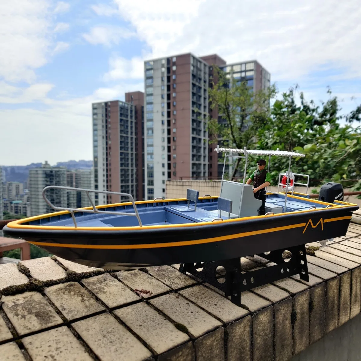 

RC Ships 58.5cm Simulated Remote-controlled Fishing Boat Meticulously Crafted 3D Printed RC Schiffe Model RTR Ship Toy