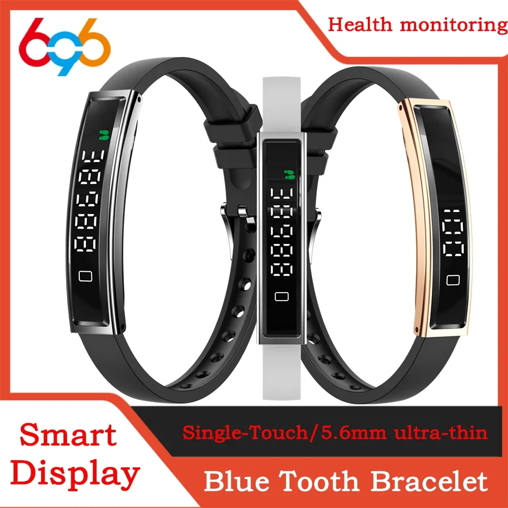 Fashion Smart Bracelet Men Women Heart Rate Sleep Health Intelligent Display Ultra Thin Wristband Waterproof Call Remind Clock