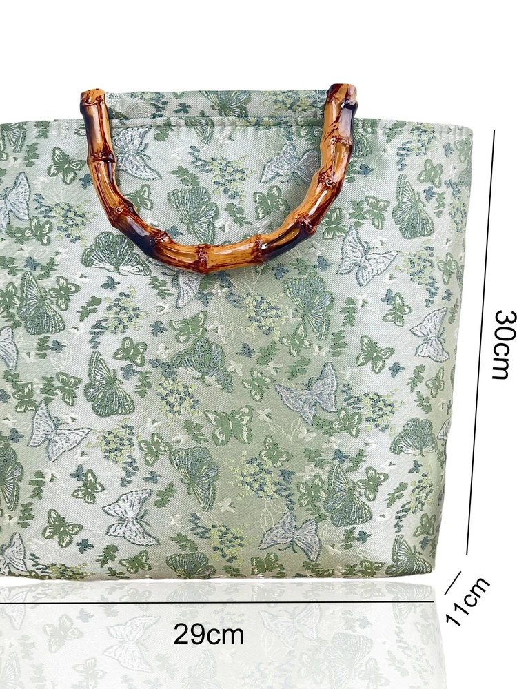 

Double-Sided Embroidery Large Capaci Canvas Tote Bag Chinese Sle Handbag New Faion Trend Zipper Closure Women...