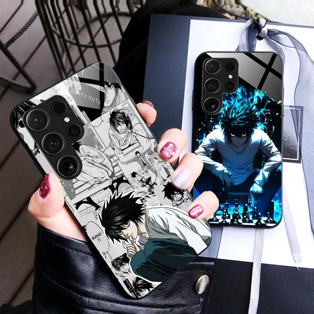 Anime Note L Lawliet Phone Case for Samsung Galaxy A56 55 54 53 52 51 36 35 34 23 16 15 5G Glass Protective Cover