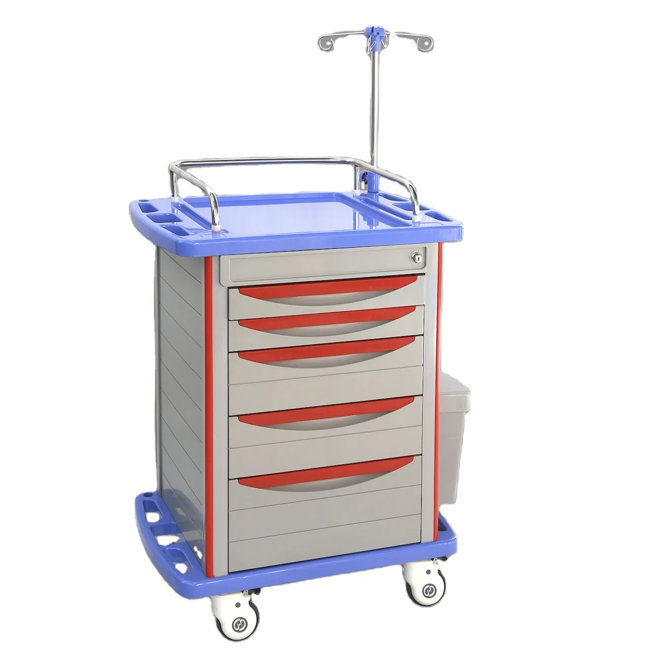 

Medical ABS Emergency Mobile hospital medicine Trolley Cart For Sale