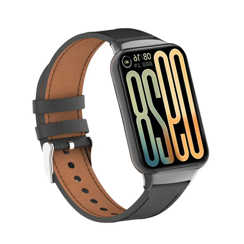 Leather Strap for Xiaomi Mi Band 9 Pro Leather Feels Soft  Comfortable and  Natural To Wear for Xiaomi Band 8 Pro Redmi Watch 4