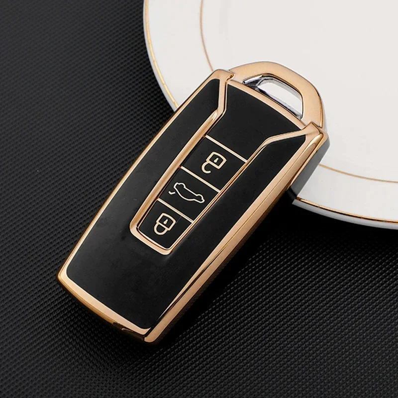 

TPU Remote Car Key Case Cover Shell Fob For VW Volkswagen Touareg 2019 2020 2021 2022 2023 Fit 3 Buttons Smart Key Accessories