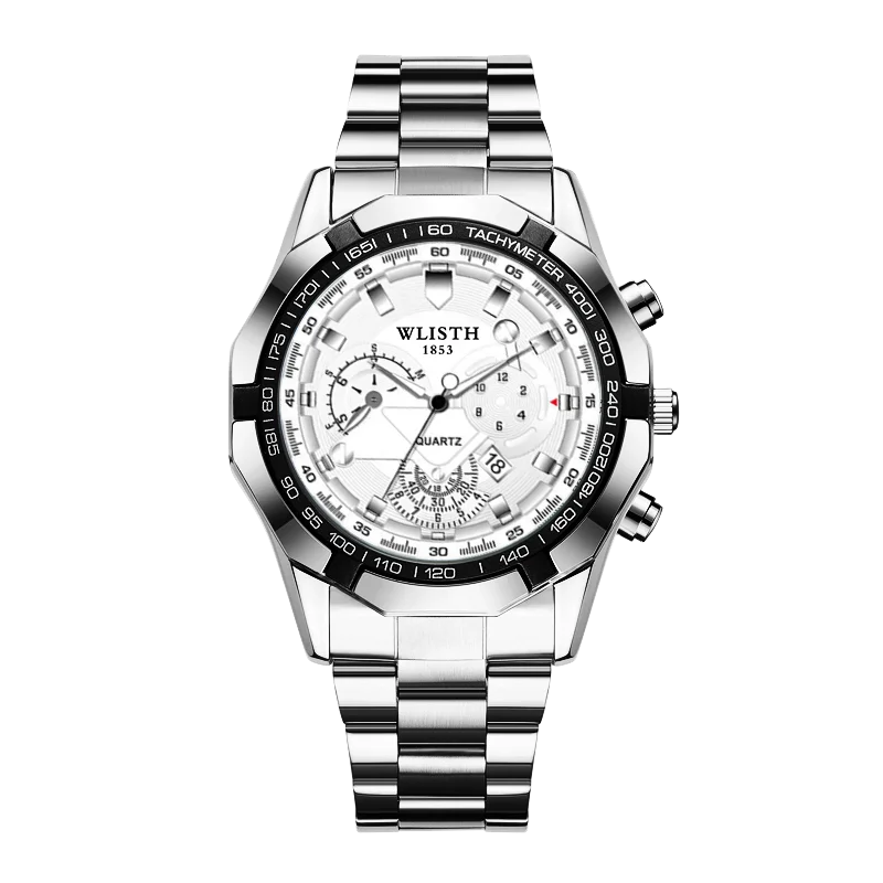 Men's Watch Sports Watches Single Calendar Steel Strip Waterproof Luminous Multifunctional Chronograph Quartz Watch Reloj Hombre