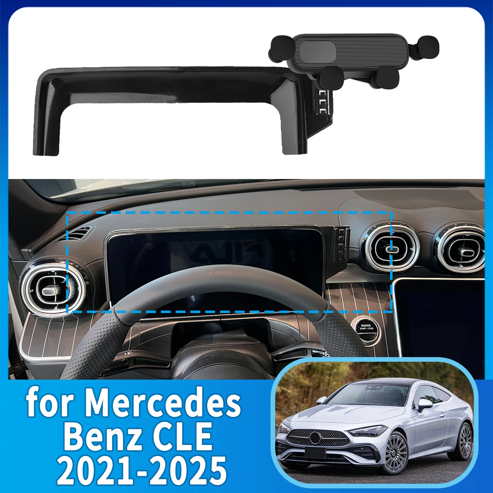 

fit for Mercedes Benz CLE 2021 2022 2023-2025 Coupe Sport Car Phone Holder, Dashboard Screen Mount Bracket Easy Installation​​