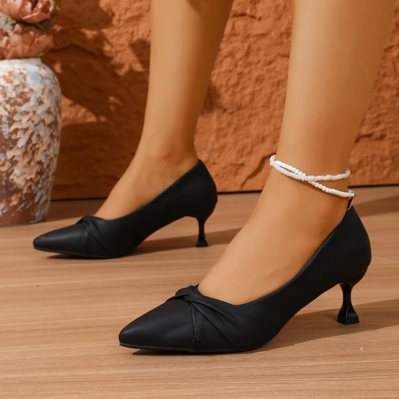 

Women Pumps Nude Shallow Mouth Women Shoes New Fashion Office Work Wedding Party Shoes Ladies Low Heel Shoes Summer Heels Woeman