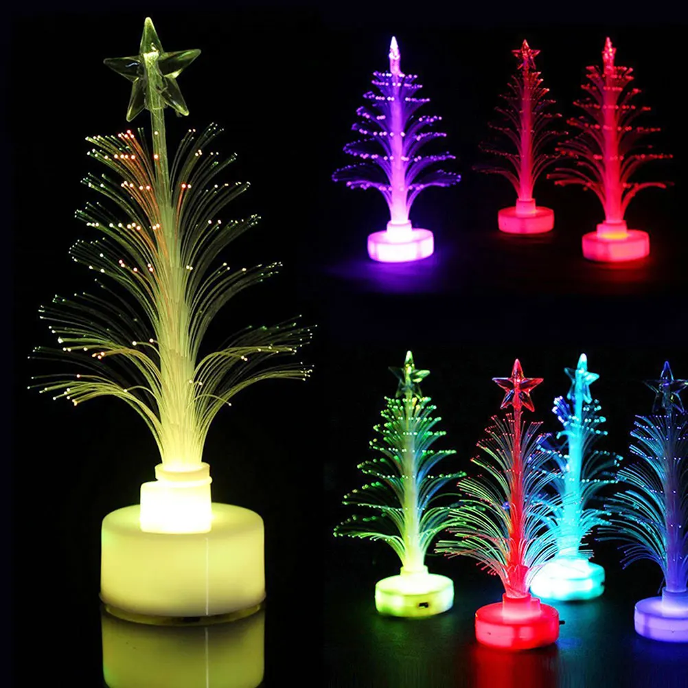 

6 Pcs LED Christmas Tree Small Table Decor Decorations for Desk Indoor Lights Xmas Desktop