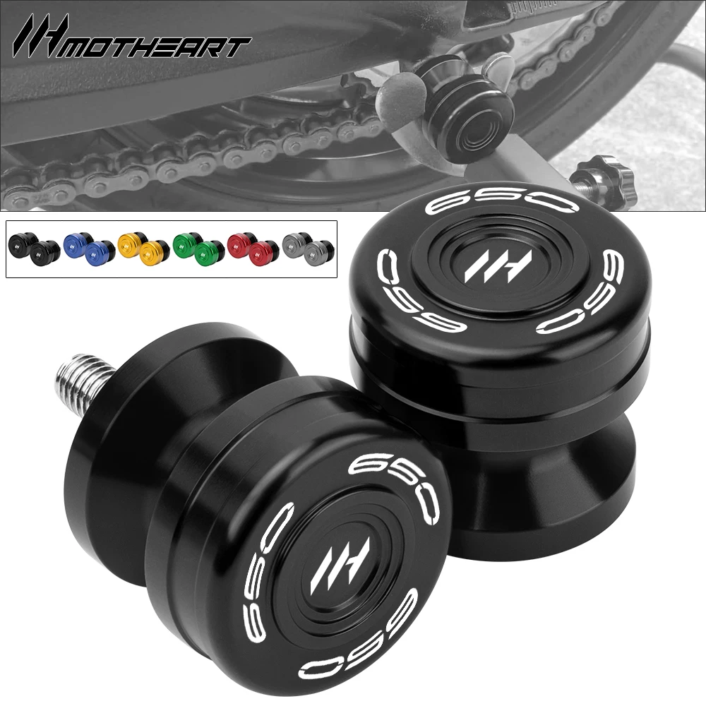 M8 CNC Swingarm Spools Slider Stand Screws Black Motorcycle Accessories Enhanced Protection For Z650 2017‑2025