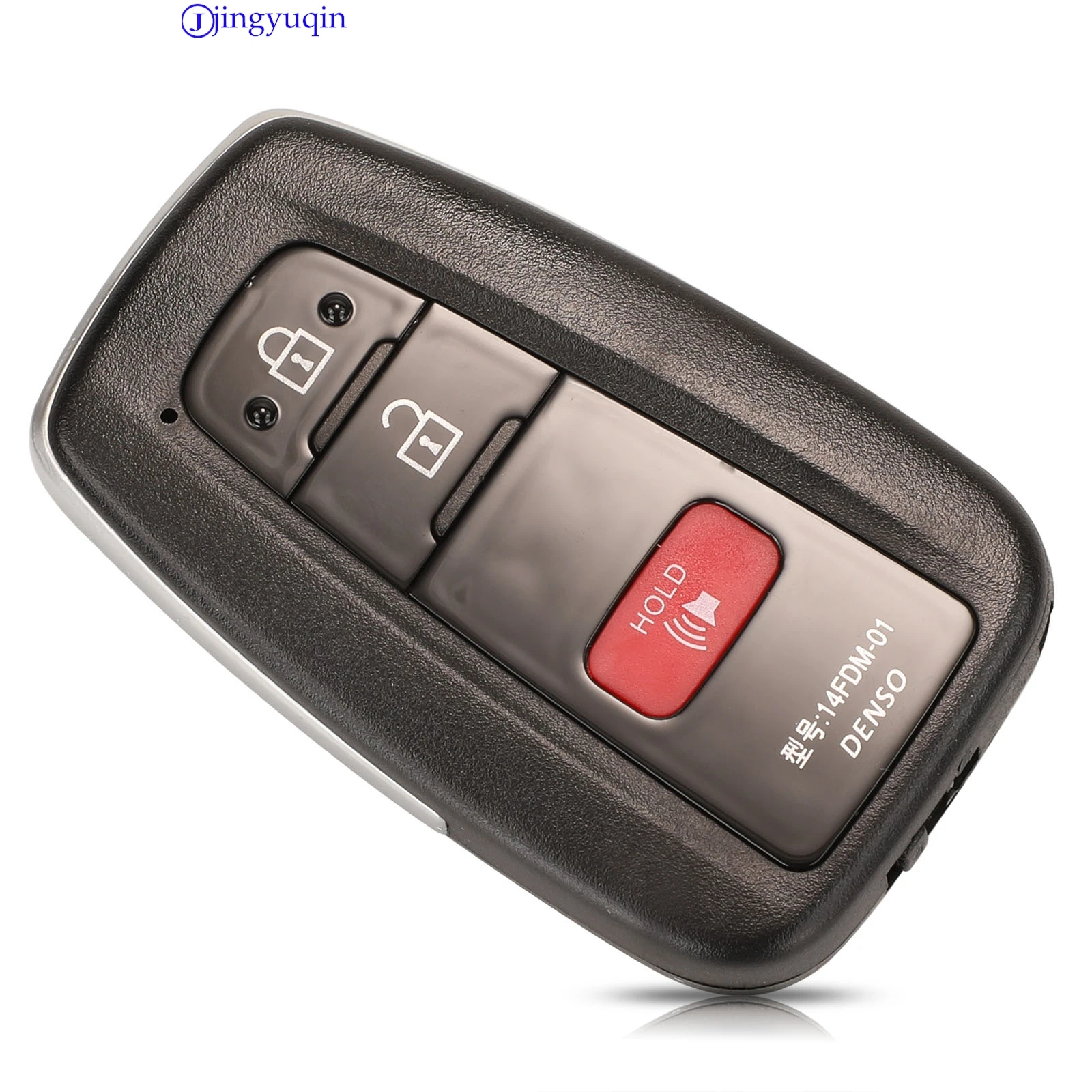 

jingyuqin New Replace Shell Fob Car Key Case Replacement Insert Blade For Toyota RAV4 2019 Camry 2018-2019 C-HR