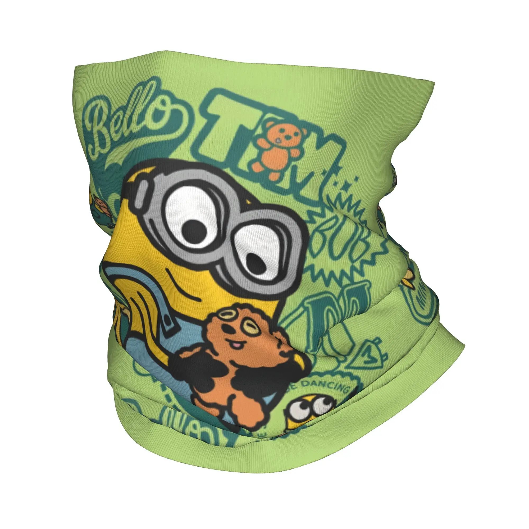 

Желтая зимняя повязка на голову и шею Custom Gru Bob для мужчин и женщин, многофункциональный шарф-труба для лыж, бега, путешествий, бандана-гайтер