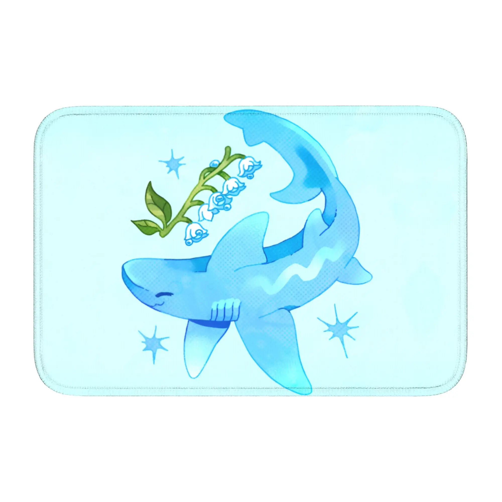 Custom 3D Illusion Fish Shark Front Floor Door Entrance Welcome Mats Indoor  Bath Kitchen Doormat Toilet Carpet Rug Footpad