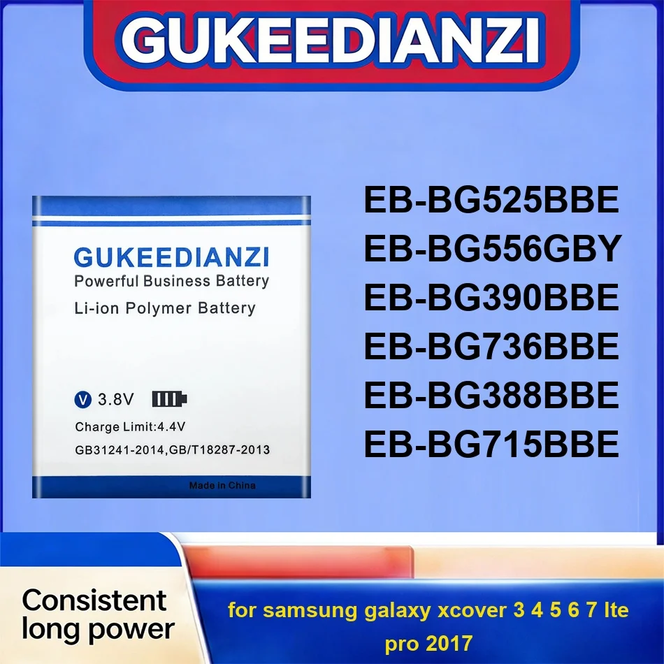 Mobile Phone Battery Stable EB-BG736BBE EB-BG388BBE EB-BG715BBE 2700-5000mAh For Samsung Galaxy Xcover 3 4 5 6 7 Lte Pro 2017