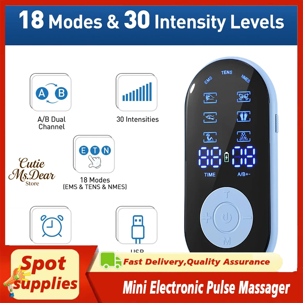 

Mini Electronic Pulse Massager Electrostimulator Pulse Body Acupuncture Body Massage High-Frequency Physiotherapy Device