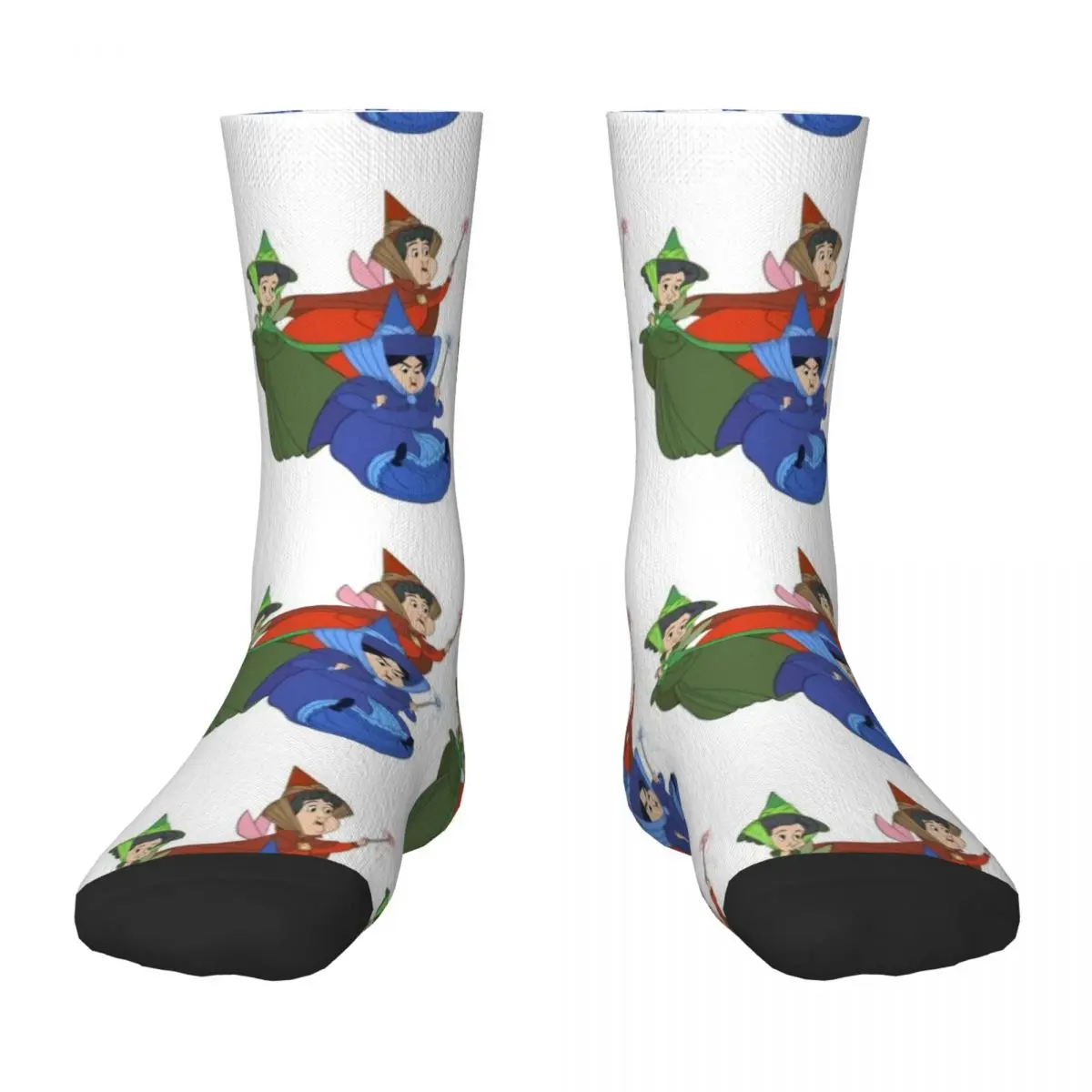 

Sleeping Beauty, Flora, Fauna, and Merryweather Socks professional running Men's cotton hiking Socks Men's Women's