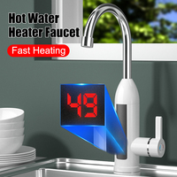 3000W Electric Hot Water Heater Faucet 220V Fast Heating Kitchen Tap Water Faucet with LED Digital Display for Kitchen Bathroom