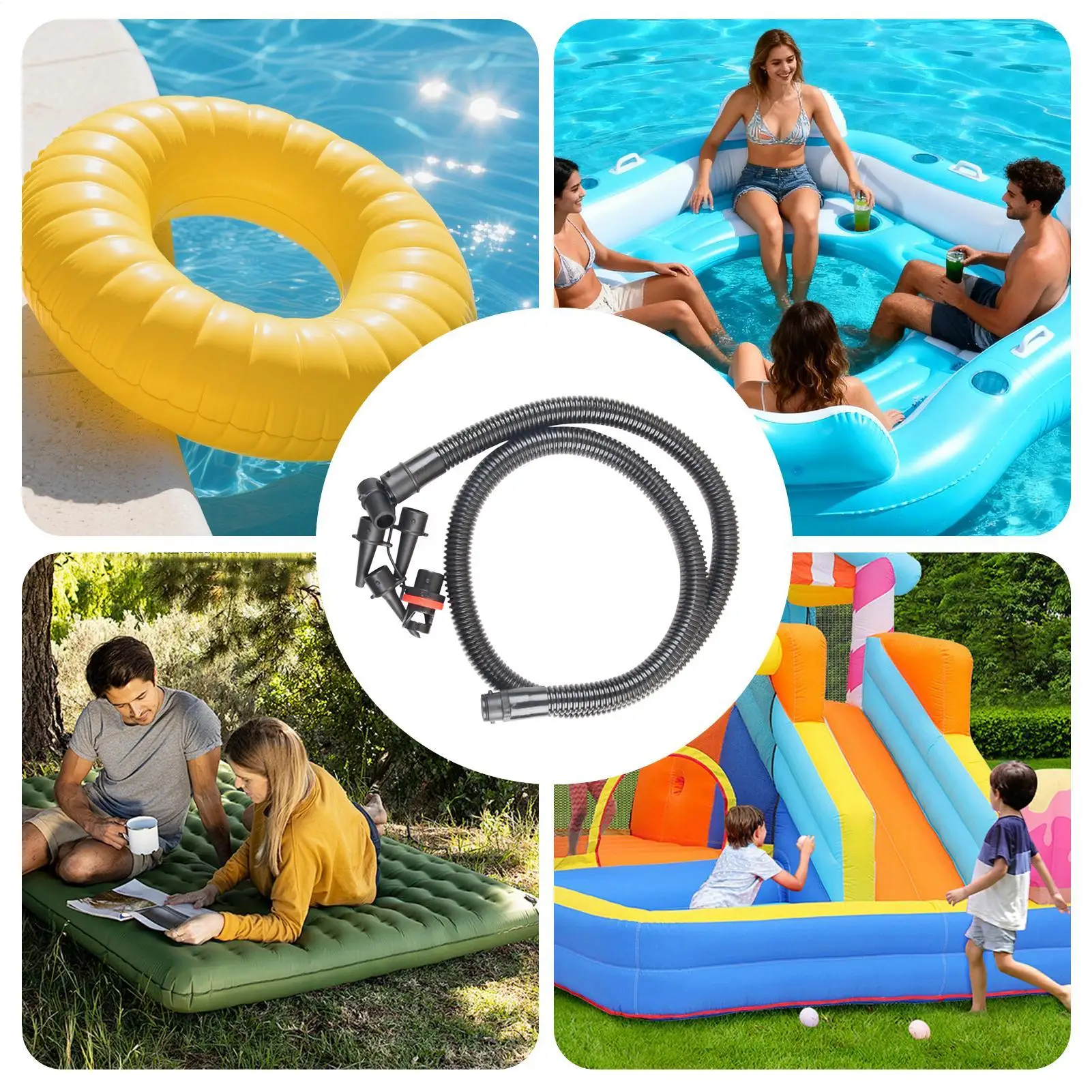 Paddle Board Pump Hose Replacement Inflatable Universal Hose With Nozzles Paddle Board Pump Adapter For Summer Beach Lake River