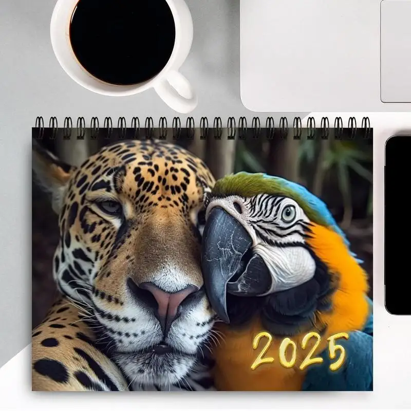 Śmieszny kalendarz ścienny 2025 Funny Animal Theme Planner Papierowy dekoracyjny planer ścienny dla domu Sklep szkolny firmy