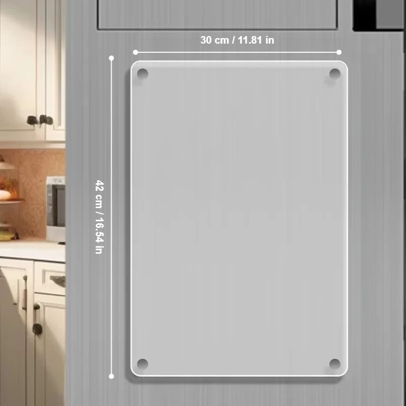 Löschbare Nachrichtentafel aus Acryl, magnetischer Mahlzeitenplan für Kühlschränke, magnetische Menütafel, Planungstafel, Notiztafel für den Kühlschrank