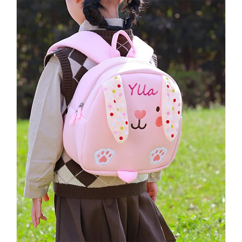 Personalized Cute Children's Kindergarten Backpack For Boys And Girls, Rabbit Backpack For Babies, Animal Backpack