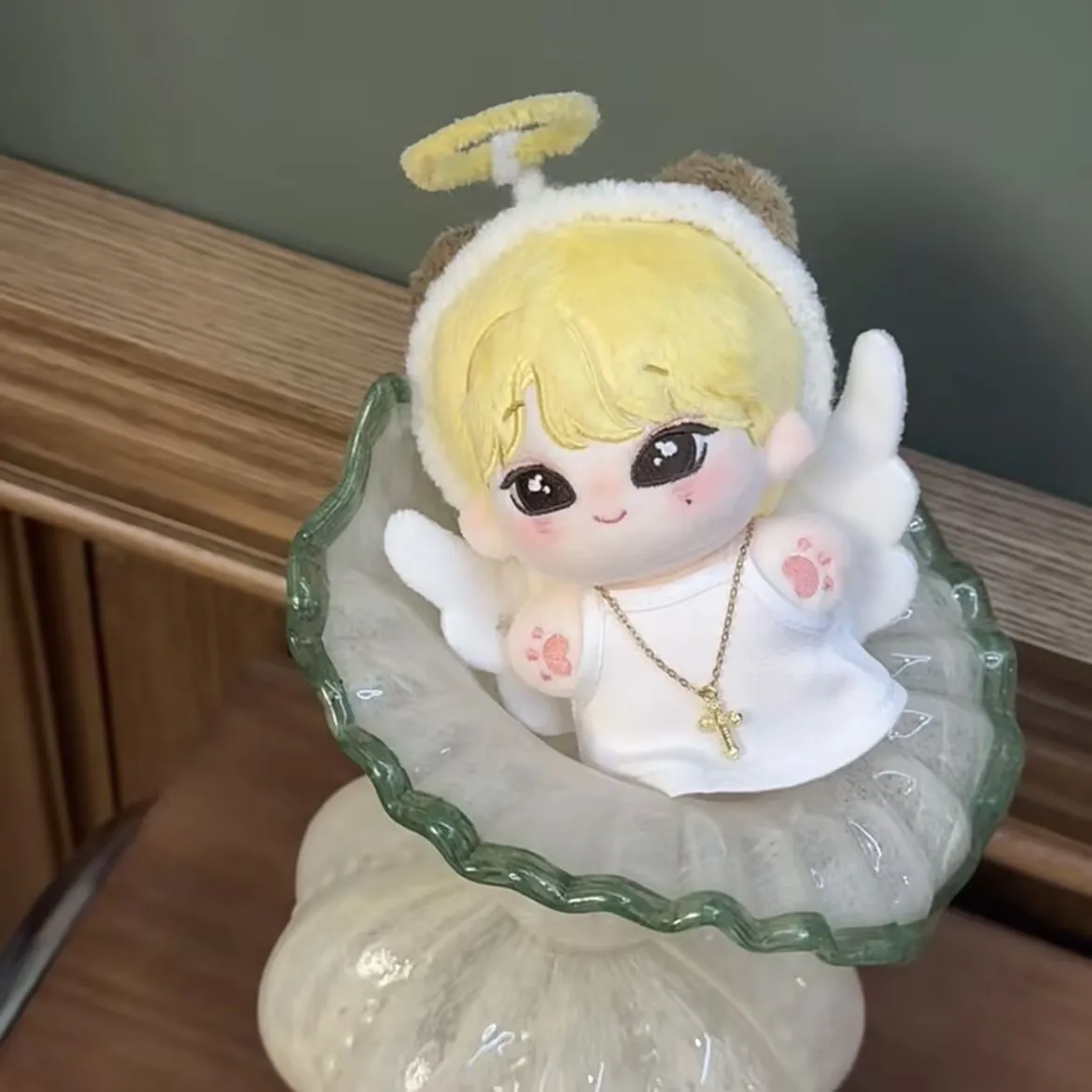 新しい10cm「リトルエンジェル」かわいいアクセサリー服シリーズ綿人形10cmセットスターベビードレス