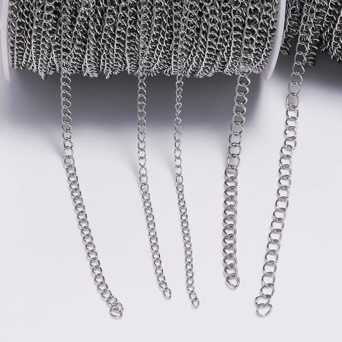2/5meters Stainless Steel Extension Chain 2/3/4mm Gold Necklace Chains for Bracelet DIY Chain Accessories Jewelry Making Crafts