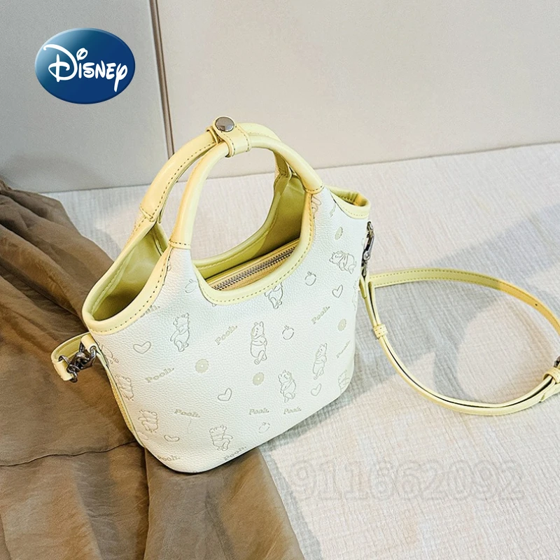 Disney New Mini Women's Handbag Winnie The Pooh Cartoon Cute Mini Women's Shoulder Crossbody Bag Fashion Casual Women's Bag