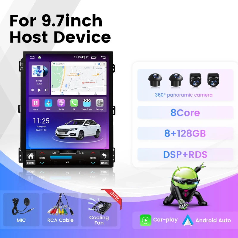 

9.7 inch Android 13 Car Multimedia Automotivo Radio Universal For Hyundia KIA Opel Honda Toyota Jeep Ford Navigation GPS Carplay