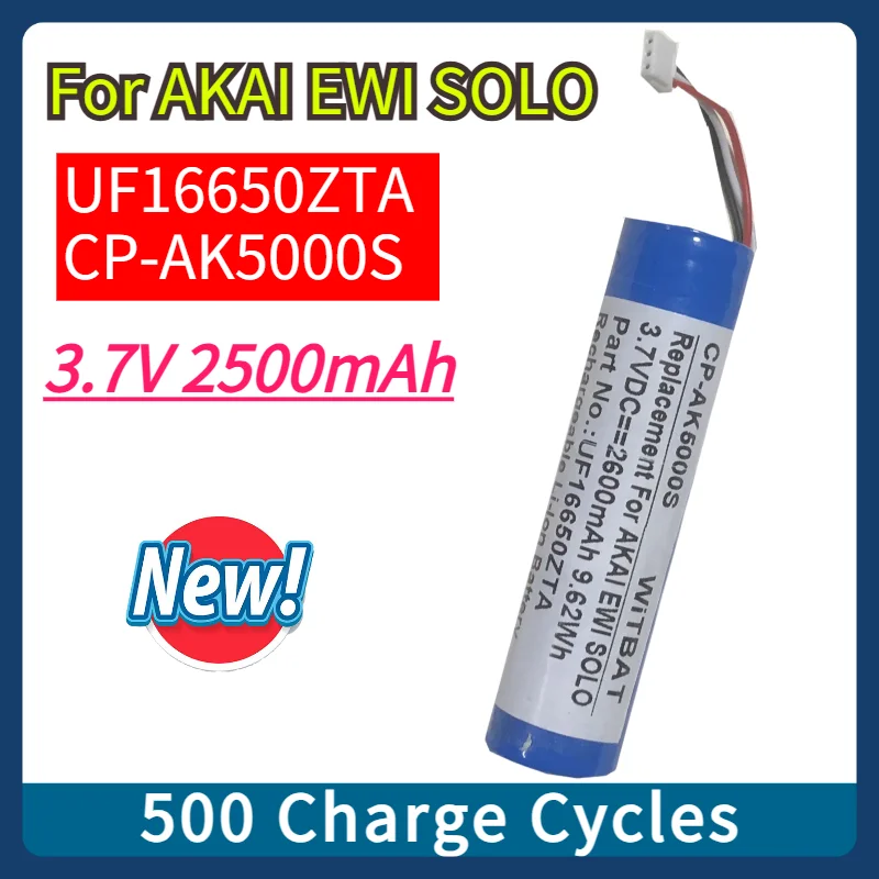 UF16650ZTA 3.7V 2500mAh for AKAI EWI SOLO Electronic Wind Instrument CP-AK5000S Replacement Li-ion Battery