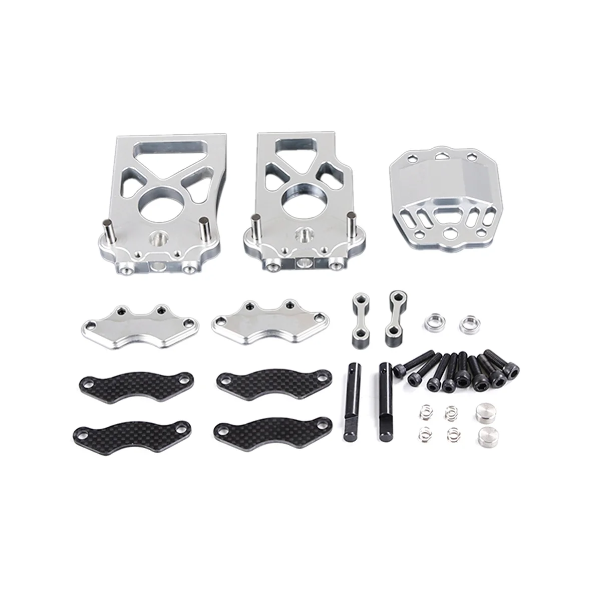 For 1/5 Losi 5Ive-T Rovan Lt Kingmotor X2 Fid Ql,Rofun Racing Alloy Differential Gear Bracket Kit 87145073,Silver