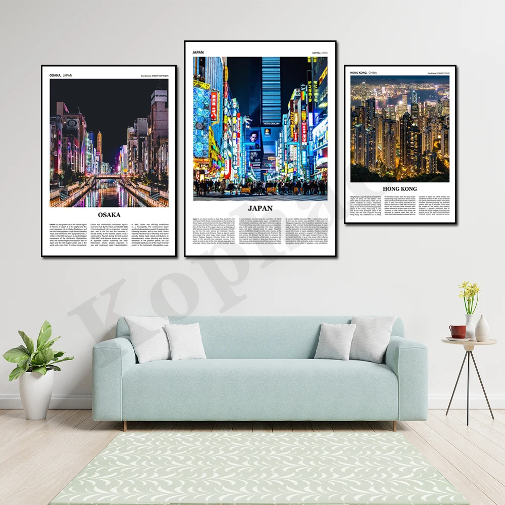 Hong Kong Skyscrapers China St Basil's Cathedral Russia Mount Fuji Japan Japan Incheon Busan Cityscape Travel Wall Art Poster