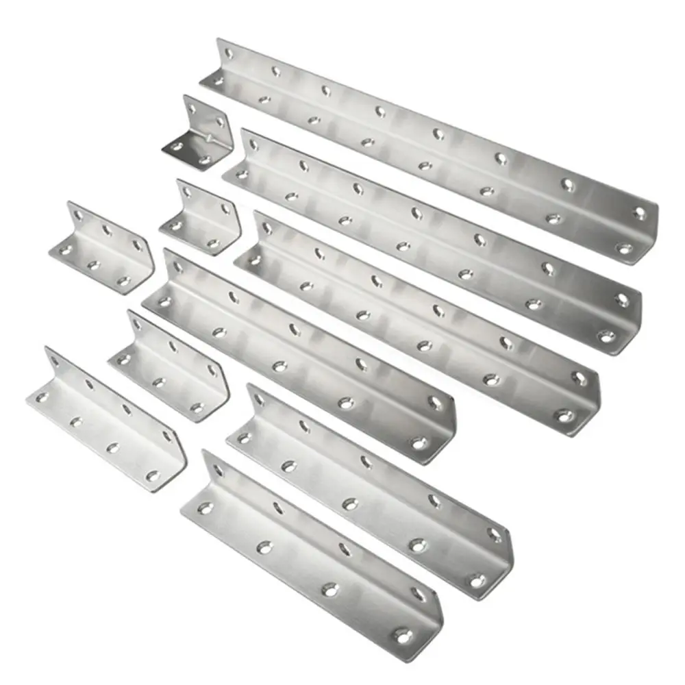 Corner buckle Stainless Steel Angle Corner Code L Shape 90 Degree Brackets Stand Thicken Extended Furniture Hardware