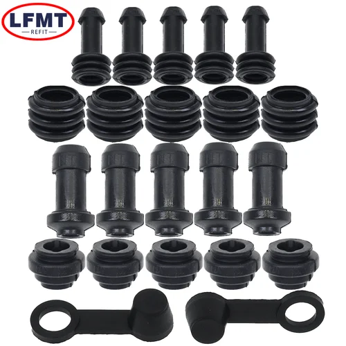 Soporte de bomba inferior de freno de disco de motocicleta, manguito de sellado de goma, pinza de absorción de impacto, funda de goma compensada antichoque 2/5/10