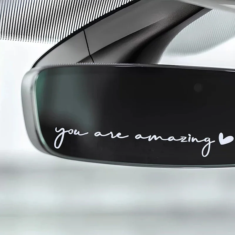 You Are Amazing Car Mirror Stickers Rearview Mirror Adhesive Rearview Decal For Men Women Drivers Car Interior Sticker