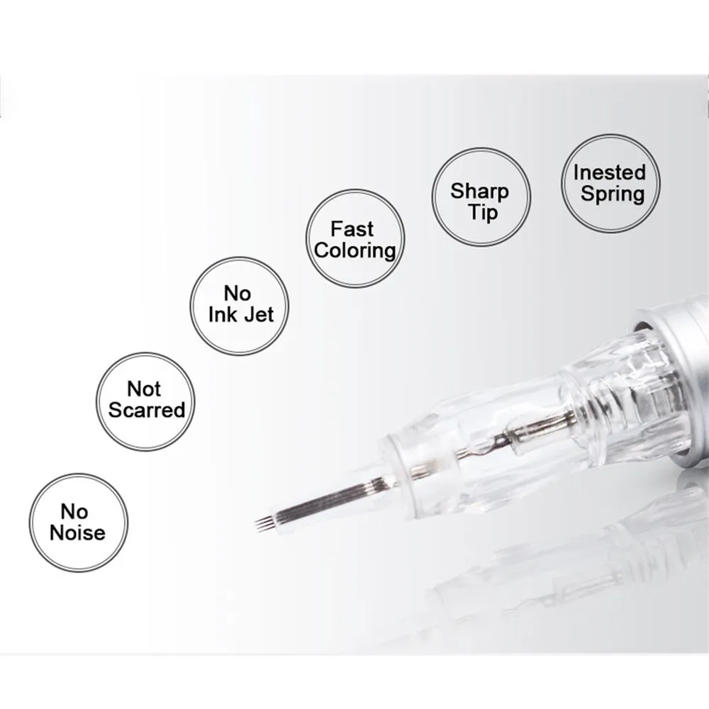 Biomaser 50PCS Screw Cartrdiges Tattoo Permanent Makeup Machine Tattoo Needles Eyebrow Lips Cartridge Needles 1R/2R/3RL/5RL/7RL - Image 4