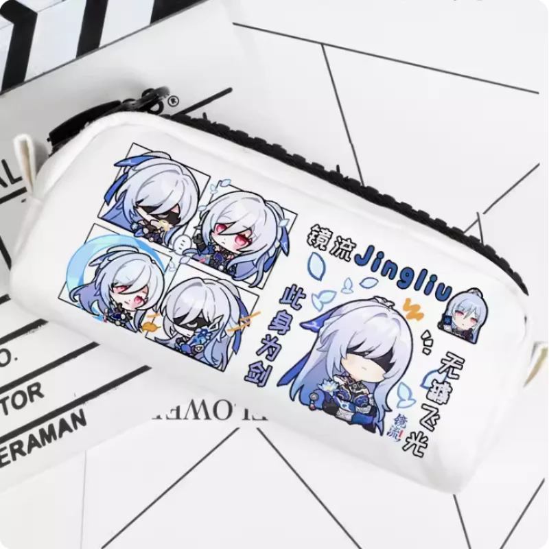 

Game Honkai: Star Rail Jingliu Pencil Case Oxford Canvas Storage Bag Pencil Box Pencilcase School Pen Bag 2156