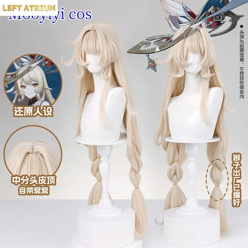 

Game Genshin Impact Alice Cosplay Wig Halloween Christmas Role Playing Party Free cap 110cm Length Hair Newly Women Wig