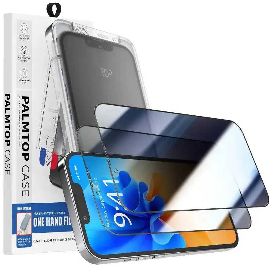 

Oleophobic Coating Dust Free Anti-Spy Easy Installation Screen Protector For Iphone 14 11 13 12 15 16 Pro Max XS X XR Glass