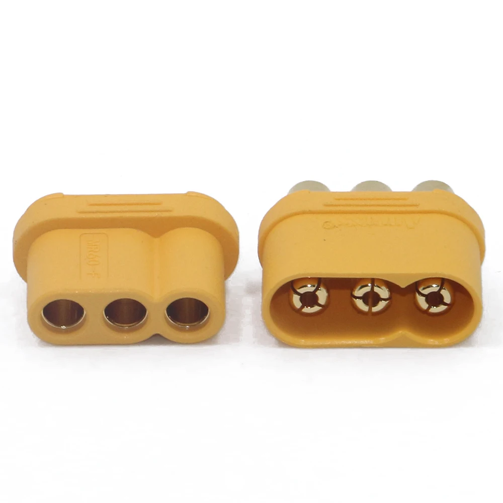 Amass-MR60 macho e fêmea plug com protetor, capa bainha, conector de núcleo 3, conector tipo T plug, 2, 5, 10 par