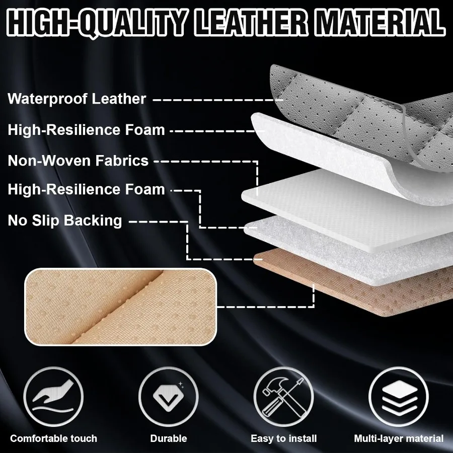 أغطية مقاعد السيارة لتويوتا 4 عداء 20002025 مقاوم للماء نابا الجلود مقعد السيارة حامي مريح ومضاد للانزلاق غطاء مقعد السيارة