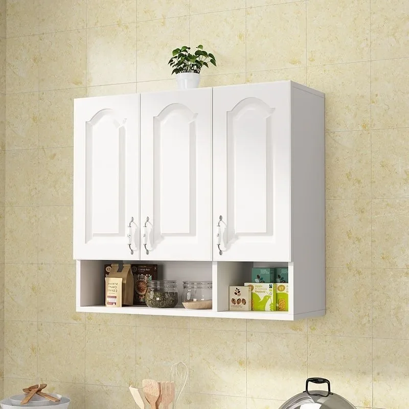 Solid wood hanging cabinet wall cabinet wall kitchen living room bedroom wall  balcony above washing mach