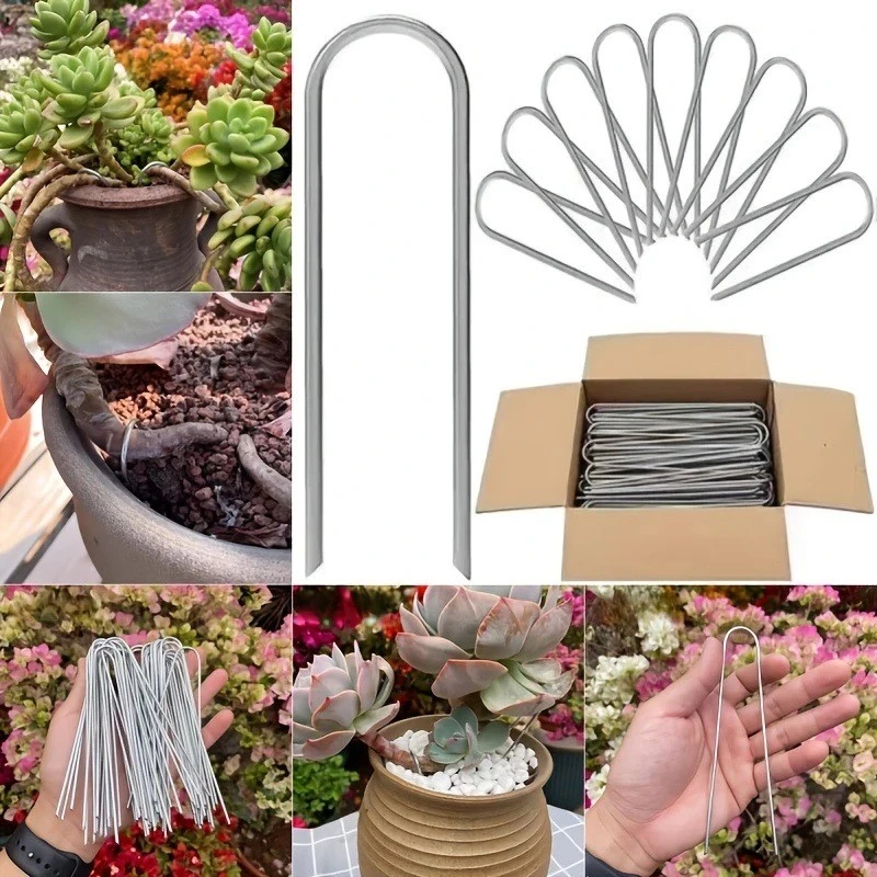 Poste de sujeción en forma de U de alta resistencia, anclajes a tierra, trampolines, kit de anclaje de alta resistencia para trampolín, para porterías, carpas, decoraciones de jardín