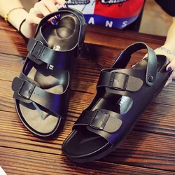 Men's Sandals 2024 New Summer Fashion Roman Beach Shoes Men's Outwear Trendy Anti slip Casual Comfortable Open Toe Sandals