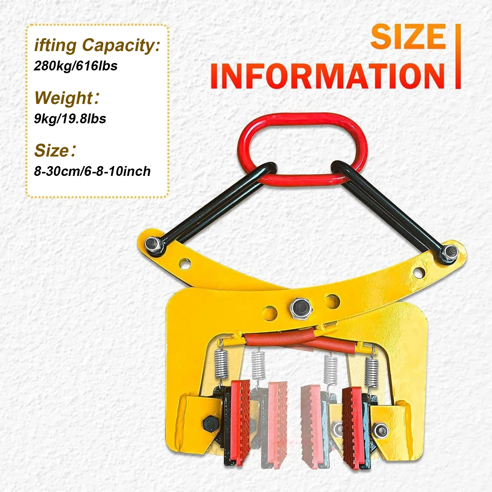 Granite Clamps 616 Lbs Granite Slab Lifting Clamps 10 Inch Vertical Stone Clamps Adjustable Curb Scissor Lifting Clamps