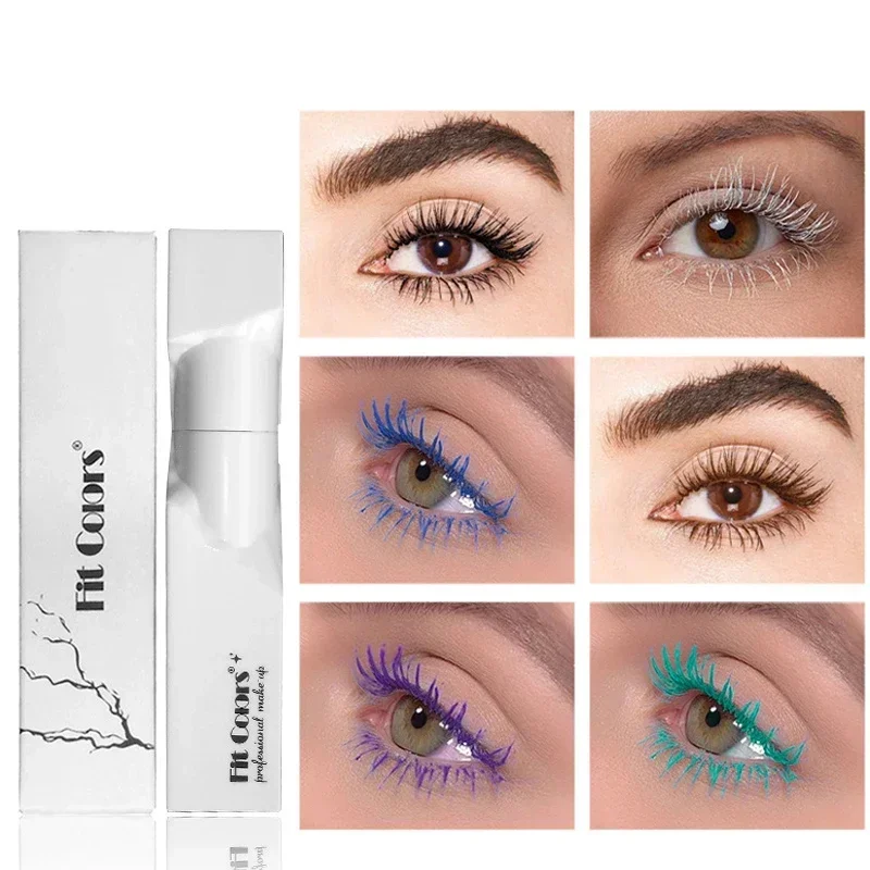 Color Mascara for Eyes Lengthening Thick Fiber Eyelashes Cream Multi-coloured Priming Waterproof Eye Black Mascara Ink Lasting