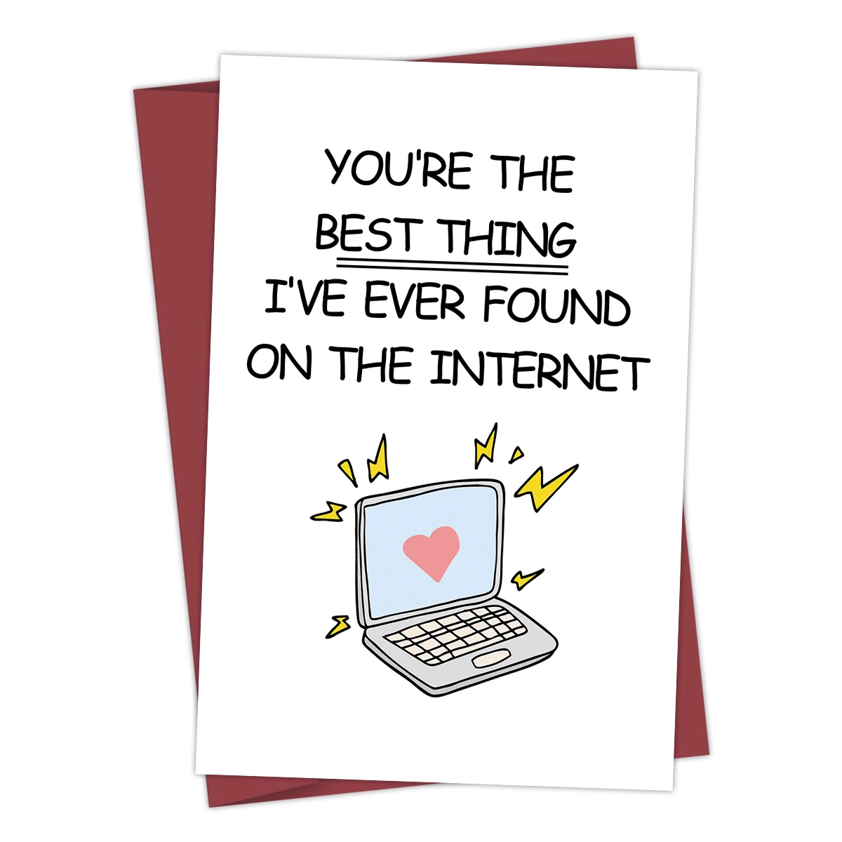 Funny Online Dating Card, Anniversary Card for Him Her, Birthday Card for Online Lover, Cyber Love Greeting Card for Men Women