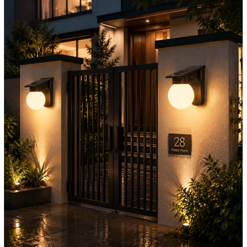 โคมไฟติดผนัง LED พลังงานแสงอาท - Home Security Yard Sensors บทวิจารณ์และราคา