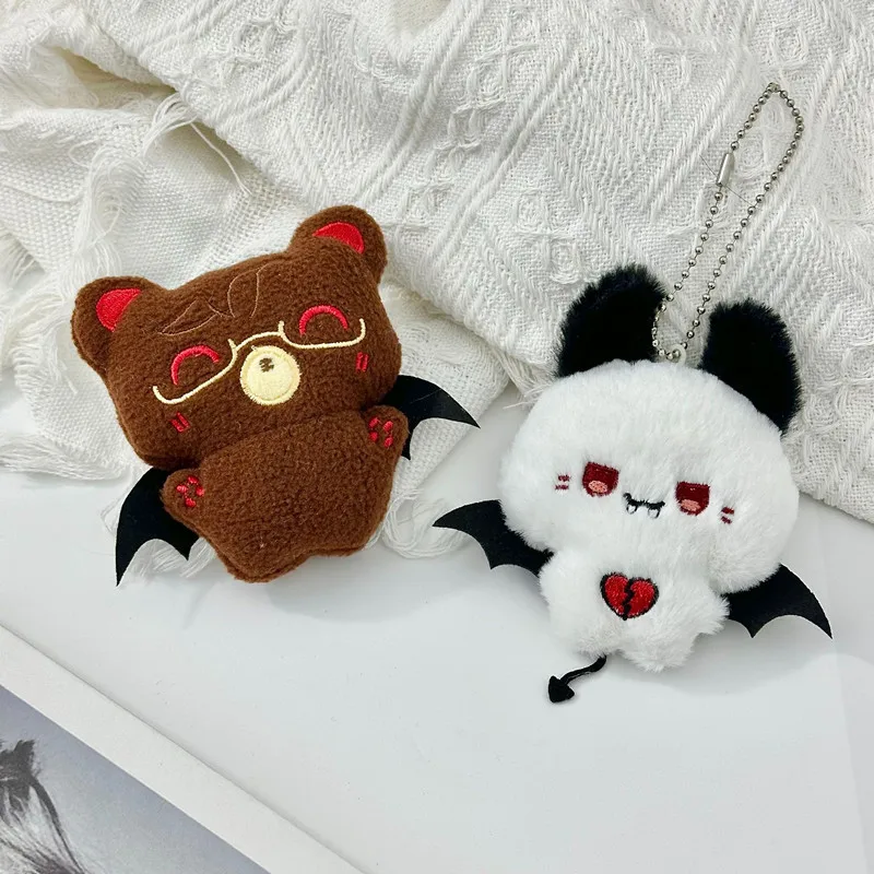 พวงกุญแจตุ๊กตาหมีผีน้อยตลกๆ น่ารัก ตุ๊กตาขนนุ่ม มีเสียงบีบ สำหรับกระเป๋า
