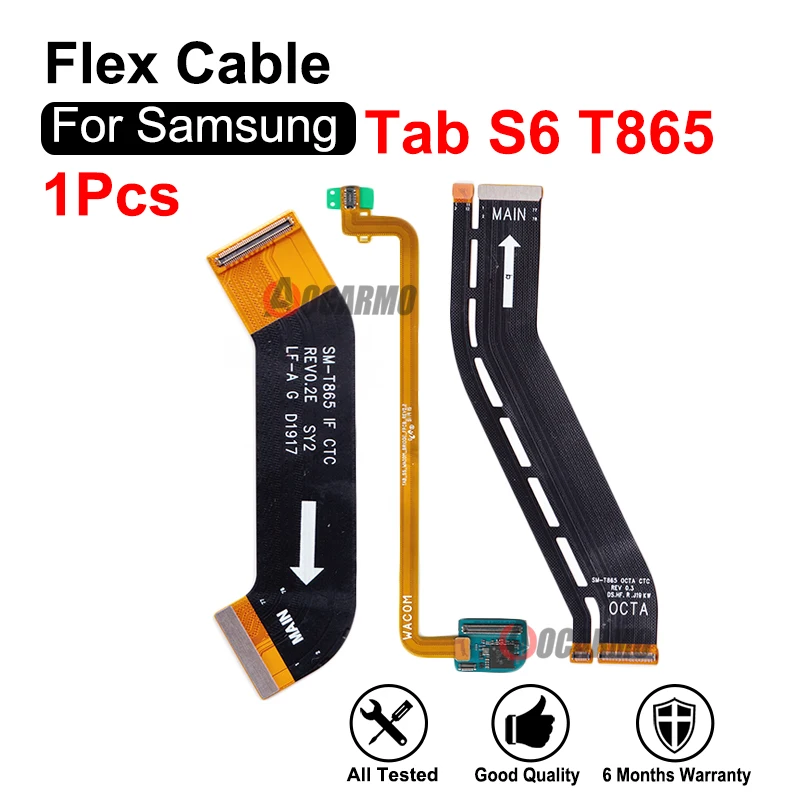 Touch IC Small Board And Wifi Small Board Connected Main Board LCD Flex Cable For Samsung Galaxy Tab S6 T865 T860