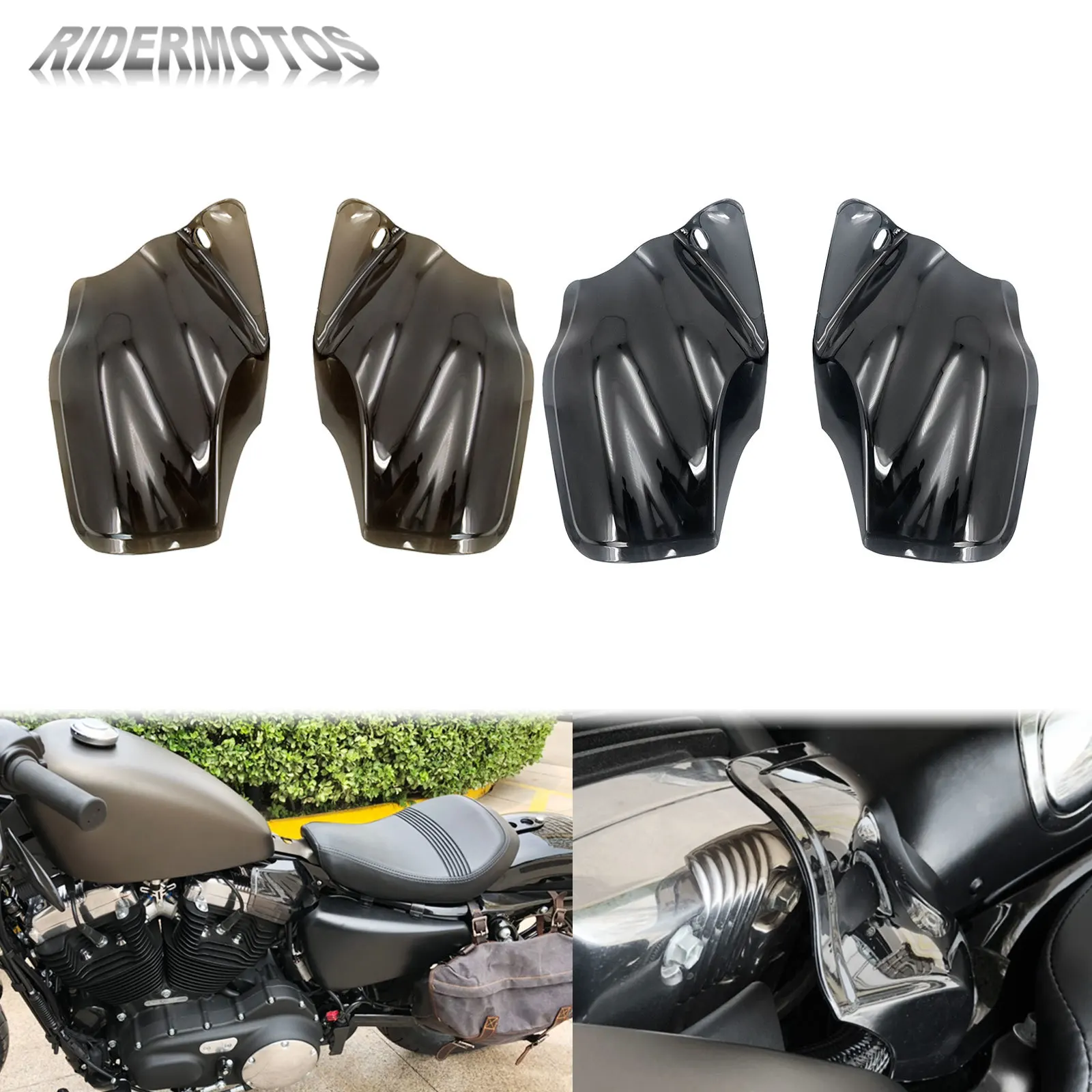 

Motorcycle Saddle Shield Air Heat Deflector Reflective Cover For Harley Sportster XL883 1200 48 72 XL1200V XL1200X ABS 2014-UP