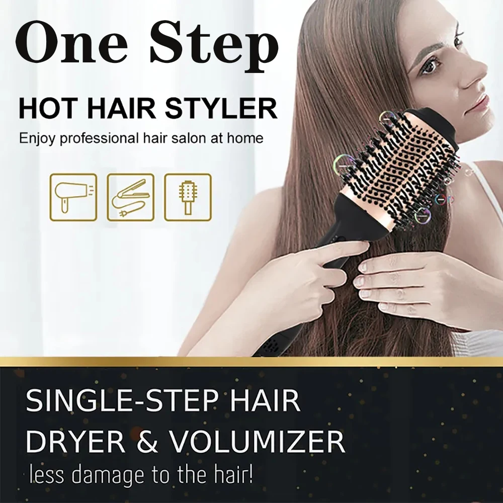 Nowa aktualizacja jednostopniowe szczotki gorącego powietrza grzebień suszarka do włosów profesjonalny matowy uchwyt Curling prosta elektryczna suszarka wysokiej jakości